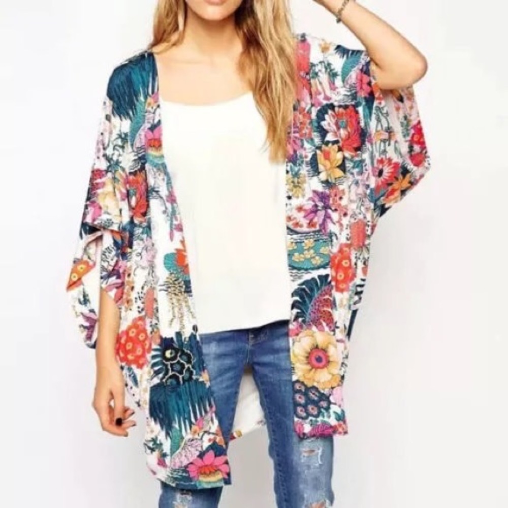 24hr SALE 🔥 Floral Kimono Blouse | Summer Sheer Top